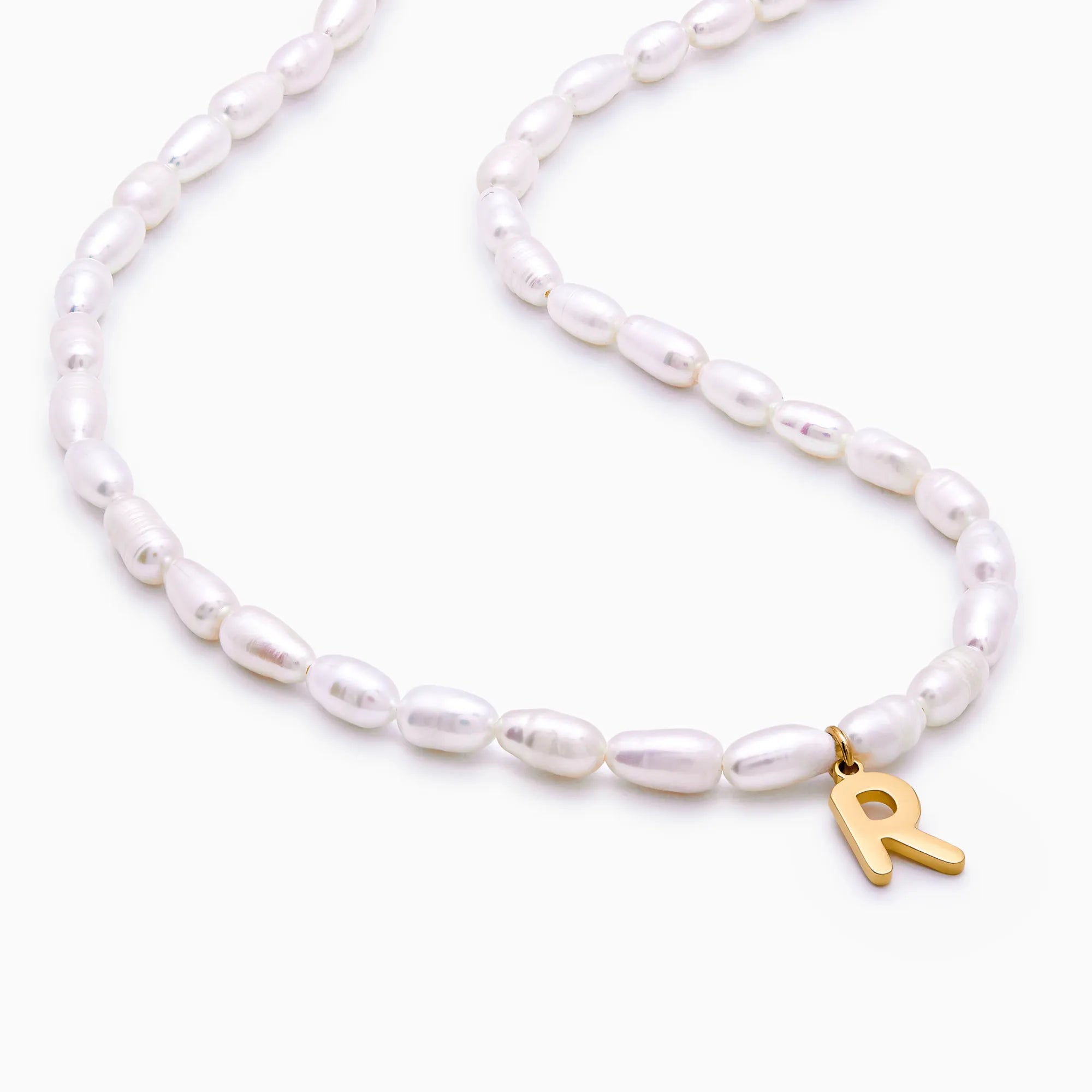 Collier Initiale Perlée — vue 4