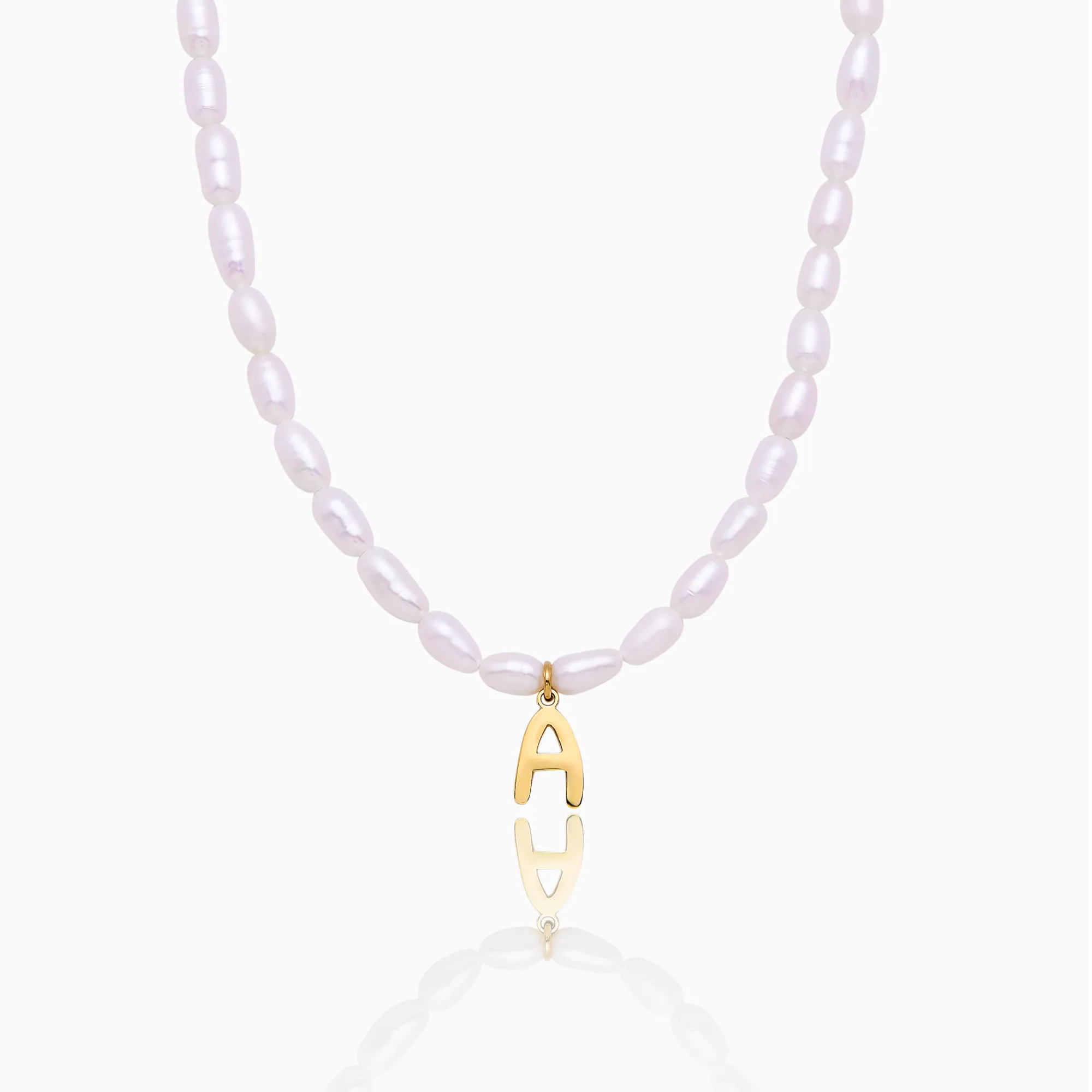 Collier Initiale Perlée — vue 1