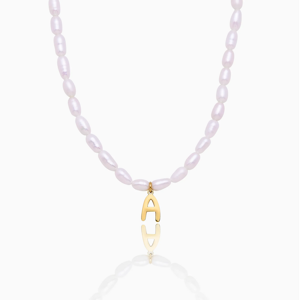 Collier Initiale Perlée — vue 1