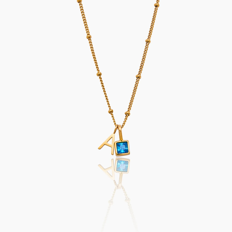Collier Lettre Cristalline — vue 1