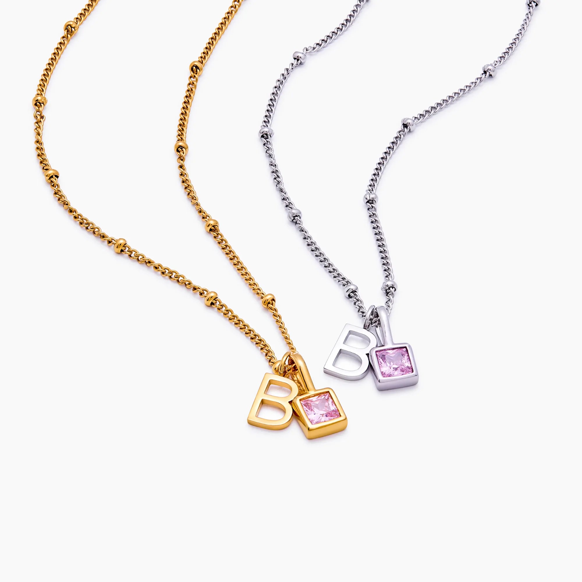 Collier Lettre Cristalline — vue 6