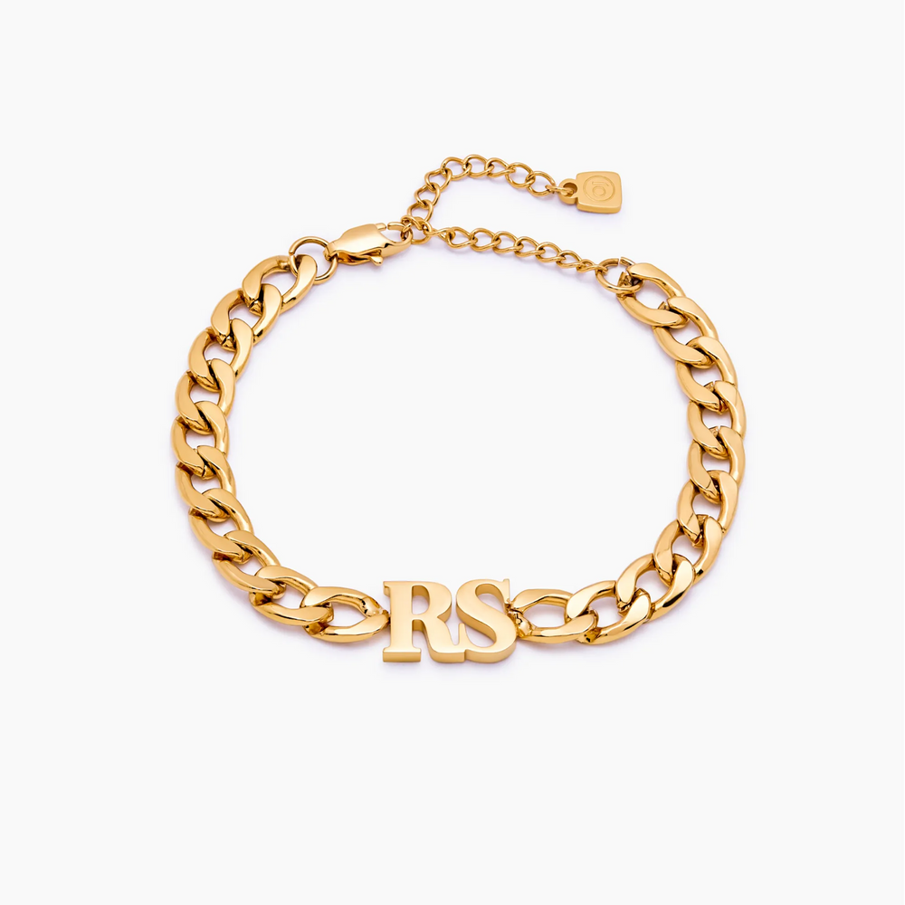 Bracelet Gourmette Initiale — vue 1