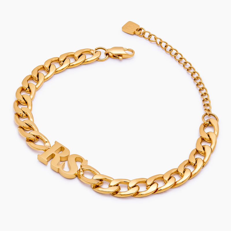 Bracelet Gourmette Initiale — vue 4