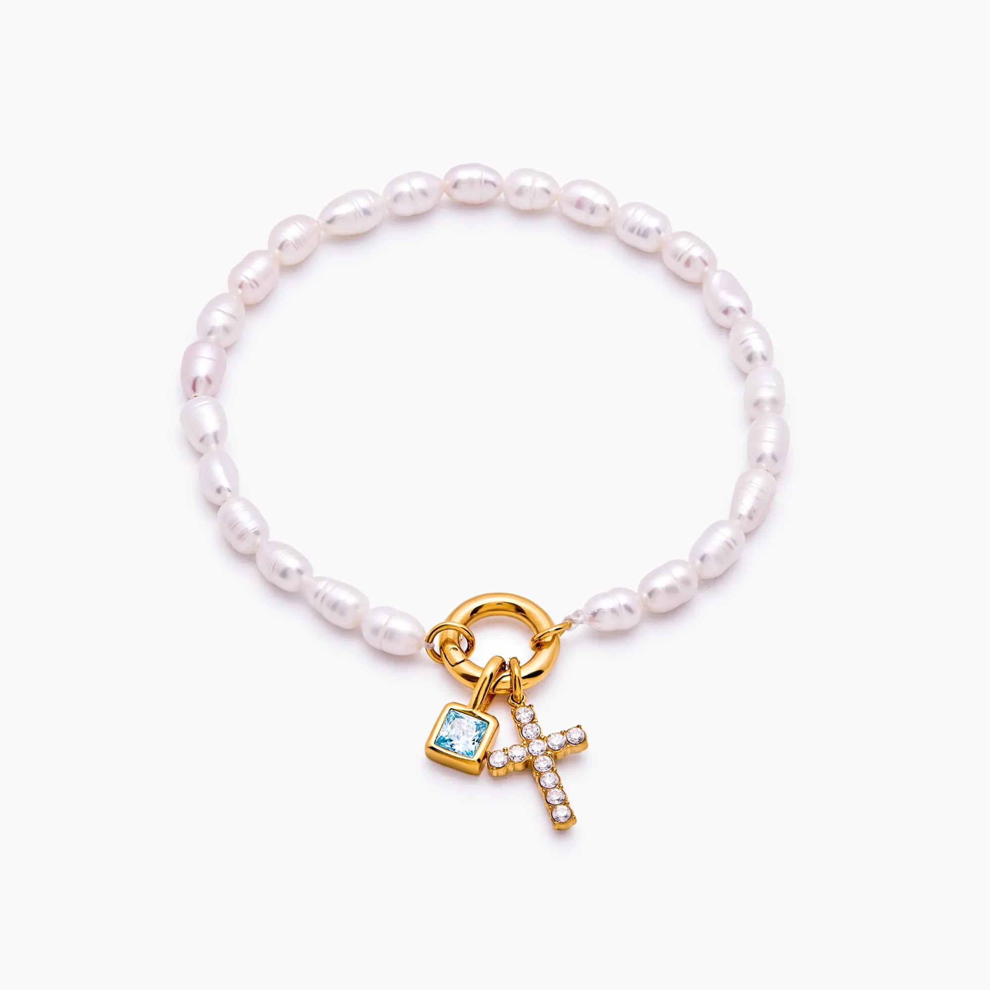Bracelet Croix Nacrée — vue 1