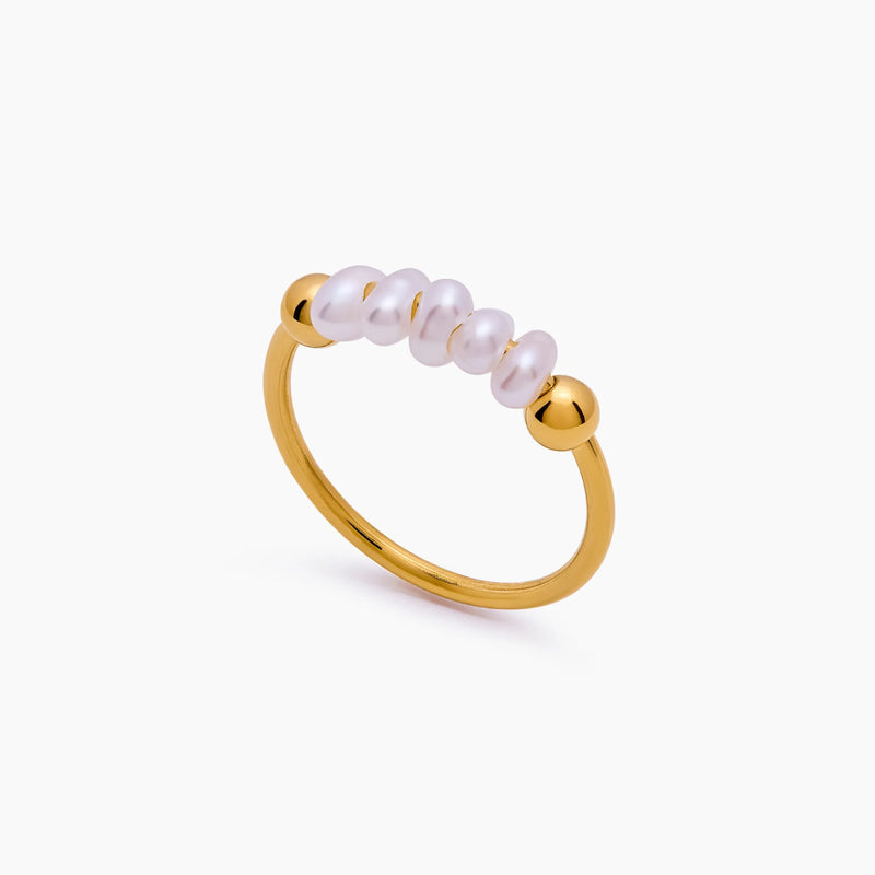 Bague Perles Alignées — vue 3