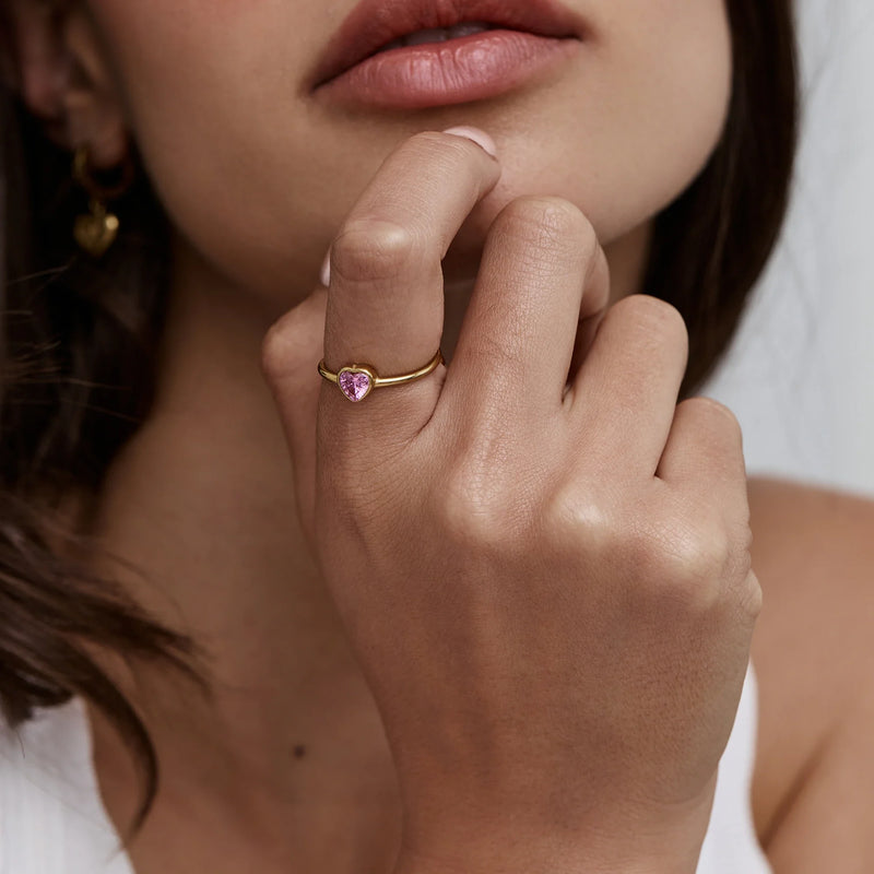 Bague Cœur Solitaire — vue 3