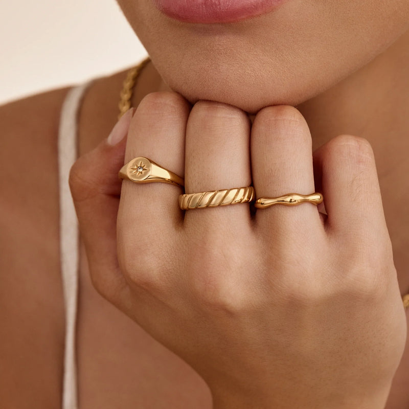 Bague Ondes Fluides — vue 2